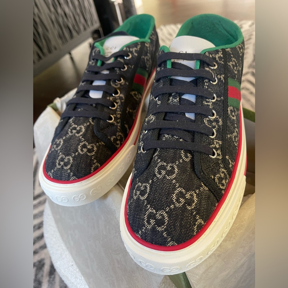 Gucci Black and Ivory Sneakers
